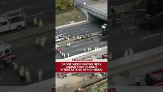 Drone video shows the aftermath of crash that closed I-95