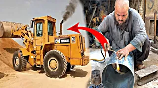 How can we make Caterpillar950B Loader Muffler even though we have Not a Good Tools||Amazing work||