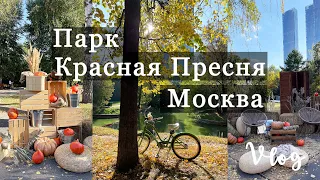 Vlog. Парк Красная Пресня. Пешие прогулки по Москве. Москва осенью 2023 года.