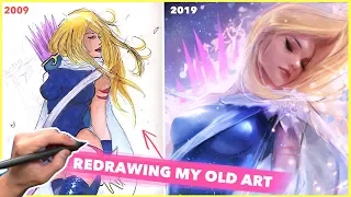 REDRAWING MY OLD ART! - 10 Year Challenge