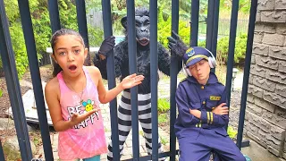 Хайди и Зидан как полицейские ловят сбежавшую обезьяну-воришку