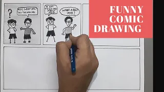 Funny conversation between two Friends || Funny Comic Drawing || CRAZY ART'S ||