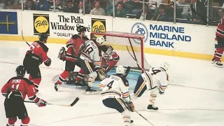GR 55 Buffalo News the morning after Dave Hannan of the Buffalo Sabres scored the 4 OT goal 1994