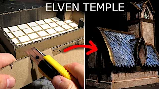 ONLY CARDBOARD! Building a Miniature Temple for D&D