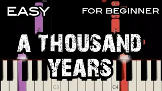 A THOUSAND YEARS ( LYRICS ) - CHRISTINA PERRI | SLOW & EASY PIANO