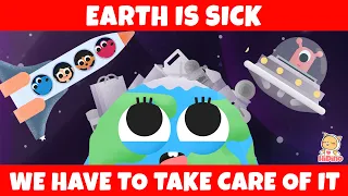 🌎 Earth Is Sick 🤒🌍  - The Planet Earth Song | HiDino Kids Songs