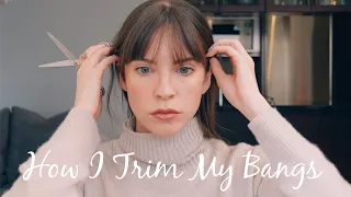 HOW TO TRIM YOUR BANGS AT HOME! (Plus Tips for Disguising Bangs)