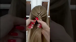 Простая и красивая прическа :25, плетение волос лайфхак haircut hair shorts Марина Гоголева blonde