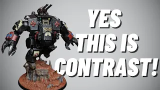 Paint Brutalis Dreadnoughtfrom Strike Force Agastus box for Warhammer 40k! (Black Templars scheme!)