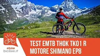 Test eMTB THOK TK01 R con motore Shimano EP8