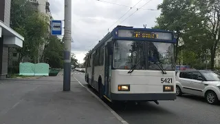 Троллейбус, маршрут №13 (в объезд Политехнической) ВМЗ-5298.00 б.5421 (15.08.2021) Санкт-Петербург