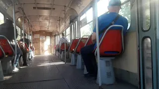 Кривой Рог Салон Скоростной Трамвай съемка поездки в Кривом Роге.