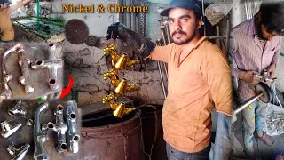 Nickel and Chrome Electroplating Process||How To Chrome And Nickel Plating on Washroom Accessories