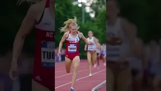 Katelyn Tuohy 4:06 1500m celebratory fist pump