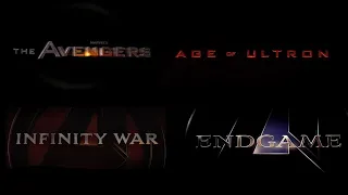 Avengers quadrilogy title cards (The Avengers, Age of Ultron, Infinity War, Endgame). Enhanced HD