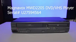 Magnavox MWD2205 DVD VHS Player Function check