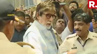 Amitabh Bachchan Arrives With Abhishek, Aishwarya And Jaya Bachchan To Cast His Vote In Mumbai