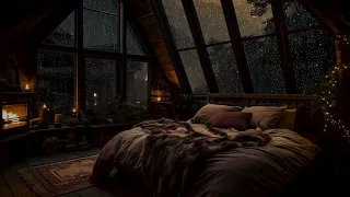 Calm Rainfall & Crackling Fireplace - Relaxing Atmosphere for Deep Sleep, Study, and Relaxation