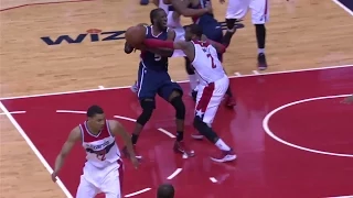 John Wall steal with his Injured left hand | Hawks vs Wizards | Game 6 | May 15, 2015 | NBA Playoffs