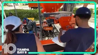 Tampa's new sandbag machines improving efficiency ahead of Tropical Storm Idalia