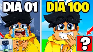 100 DIAS Como NOOB No Toilet Tower Defense!