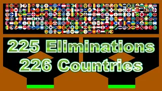 225 times eliminations & 226 countries marble race in Algodoo | Marble Factory