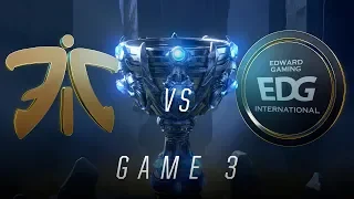 FNC vs EDG | Quarterfinal Game 3 | World Championship | Fnatic vs Edward Gaming (2018)