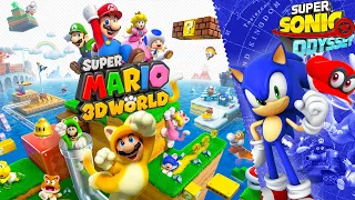 Super Mario 3D World + Super Sonic Odyssey - Full Game Walkthrough