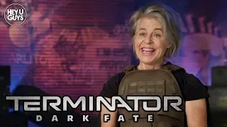 Linda Hamilton Interview - Terminator: Dark Fate with Arnold Schwarzenegger & James Cameron.