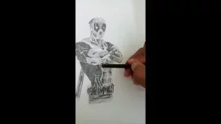 Deadpool sketch - timelapse full hd 1080p