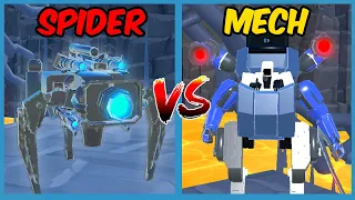 Upgraded Spider VS Upgraded Mech In Toilet Tower Defense