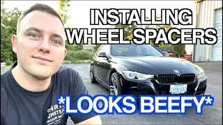 How to Install Wheel Spacers | BMW F30 Before and After Comparison