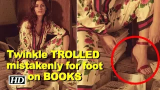 Twinkle TROLLED mistakenly for foot on BOOKS
