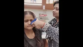 nose piercing with gun shoot 😱/simran vlog/nose piercing with gun