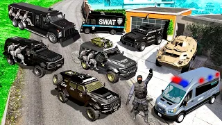GTA 5 - Stealing SECRET SWAT Vehicles with Franklin! | (GTA V Real Life Cars #69)