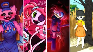 Kissy Missy vs Mommy Long Legs vs Amy Exe vs Squid Game | Tiles Hop: EDM Rush!