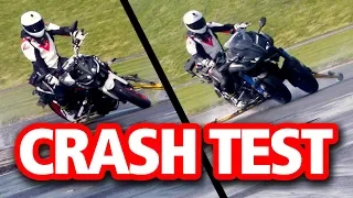 CRASH TEST: Yamaha Niken vs MT-09 | Is there more grip?