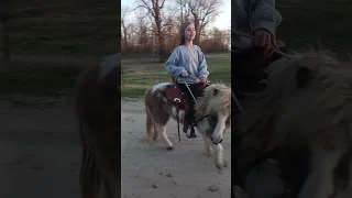 Callie riding "Buddy" gelding pony