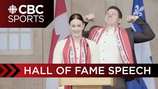 Tessa Virtue, Scott Moir thank their parents & each other at Canada's Sports Hall of Fame induction