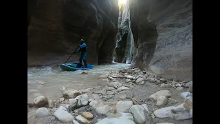 Stand Up Paddleboarding and Packrafting the Narrows in Zion National Park