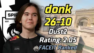 donk plays Dust2 (26-10) | FACEIT Ranked | Apr 27, 2024 | #cs2 #demo