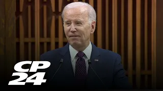 U.S. President Joe Biden address Canadian parliament