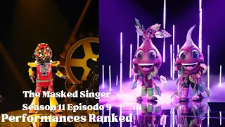 The Masked Singer Season 11 Episode 9 Performances Ranked