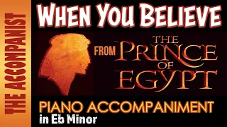 WHEN YOU BELIEVE from THE PRINCE OF EGYPT (Movie) - Piano Accompaniment - Movie Version - Karaoke