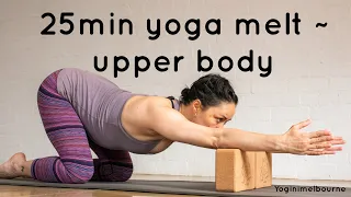 25min yoga melt | upper & middle back release | neck & shoulders