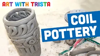 Coil Pottery Step By Step Clay Art Tutorial - Art With Trista