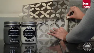 How To Chalk Paint And Stencil Wall Tiles With Tjhoko