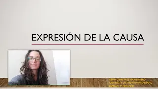 La expresión de la causa en español: conectores causales