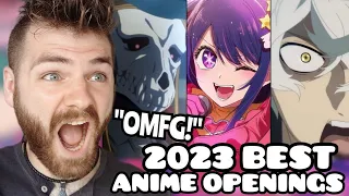 First Time Reacting to "The Best ANIME Openings Of 2023" | New Anime Fan!