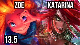 ZOE vs KATA (MID) | 8/0/7, Legendary, 500+ games | KR Master | 13.5